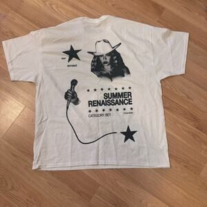 NEW XXL Beyoncé Summer Renaissance Tee Shirt White Concert Cowboy World Tour